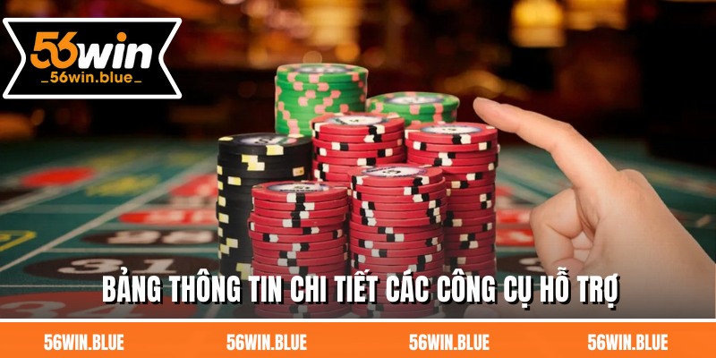 Bảng thông tin chi tiết các công cụ hỗ trợ
